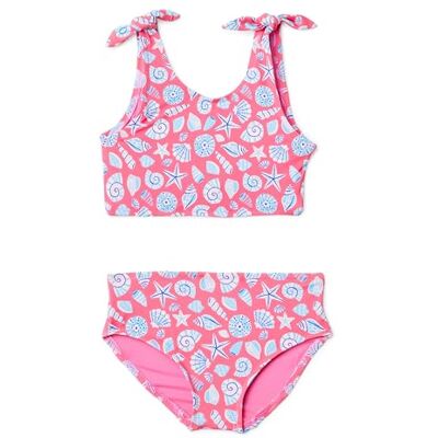 Amazon Essentials Mädchen Zweiteiliges Bikini-Set mit Schleifendetail , Intensive Rosa Muscheln, 5 Jahre Amazon Essentials Mädchen Zweiteiliges Bikini-Set mit Schleifendetail , Intensive Rosa Muscheln, 5 Jahre