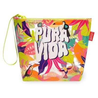 LEGAMI Strandtasche für Frauen, Pura Vida, mit Reißverschluss und Seitenriemen, Halterung für Badeanzug und Strandzubehör, ideal für Mädchen, Frauen, 20 x 16 cm LEGAMI Strandtasche für Frauen, Pura Vida, mit Reißverschluss und Seitenriemen, Halterung für Badeanzug und Strandzubehör, ideal für Mädchen, Frauen, 20 x 16 cm