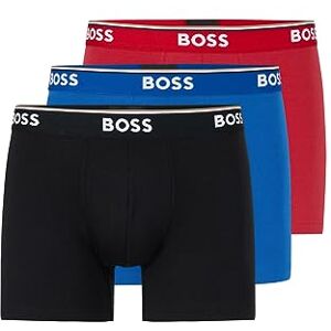 Boss Mens 3er-Pack Shorts aus Stretch-Baumwolle, Normale Passform Badehose, Rot/Blau/Schwarz, Large Boss Mens 3er-Pack Shorts aus Stretch-Baumwolle, Normale Passform Badehose, Rot/Blau/Schwarz, Large