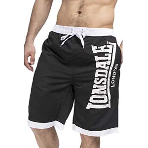 Lonsdale Herren Beachshorts Normale Passform CLENNELL XL, Black/White Lonsdale Herren Beachshorts Normale Passform CLENNELL XL, Black/White