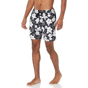 Amazon Essentials Herren Badehose mit Netzfutter, Taschen und Kordelzugverschluss, Schwarz Hibiskusblume, L Amazon Essentials Herren Badehose mit Netzfutter, Taschen und Kordelzugverschluss, Schwarz Hibiskusblume, L