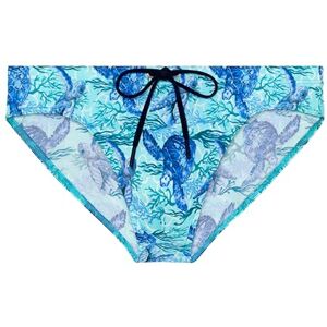 HOM Herren Slip De Bain Tartane Schwimm-Slips, Blue Print, XXL HOM Herren Slip De Bain Tartane Schwimm-Slips, Blue Print, XXL