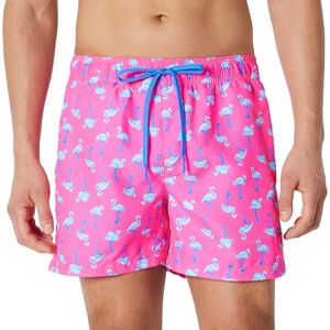 Amazon Essentials Herren Badehose mit Netzfutter, Taschen und Kordelzugverschluss, Kräftiges Rosa Flamingo, XL Amazon Essentials Herren Badehose mit Netzfutter, Taschen und Kordelzugverschluss, Kräftiges Rosa Flamingo, XL