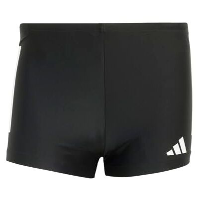 Adidas Men's 3 Stripes Swim Boxers, Black/White, XS Adidas Men's 3 Stripes Swim Boxers, Black/White, XS