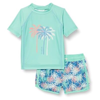 Playshoes Unisex Kinder UV-Schutz Bade-Set zweiteilig Schwimmshirt Badeshorts Badebekleidung, Palmen Mint, 74/80 Playshoes Unisex Kinder UV-Schutz Bade-Set zweiteilig Schwimmshirt Badeshorts Badebekleidung, Palmen Mint, 74/80