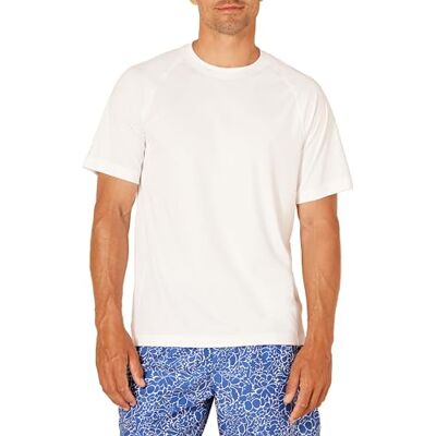 Amazon Essentials Herren Rashguard Kurzarm UPF 50+ UV-Schutz Schwimm-Shirt Schnelltrocknend Amazon Essentials Herren Rashguard Kurzarm UPF 50+ UV-Schutz Schwimm-Shirt Schnelltrocknend