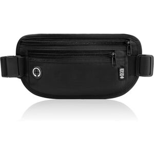 GlasFlength Flache Bauchtasche mit RFID Blocker, Diebstahlsicher Geldgürtel für Damen und Herren wasserdichte Tasche für Reisepass Diebstahlsichere Gürteltasche für Reise Sport (Schwarz) GlasFlength Flache Bauchtasche mit RFID Blocker, Diebstahlsicher Geldgürtel für Damen und Herren wasserdichte Tasche für Reisepass Diebstahlsichere Gürteltasche für Reise Sport (Schwarz)