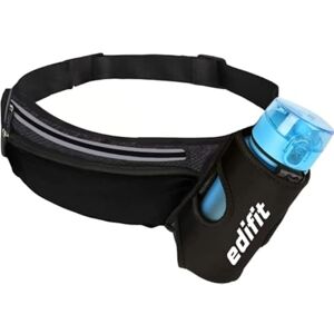 EDIFIT , Laufgürtel, Bauchtasche Damen Herren, Gürteltasche, Zubehör, mit Getränkehalter, Wasserdicht, mit Zip-Verschluss, Verstellbarer und reflektierender Gurt (Schwarz) EDIFIT , Laufgürtel, Bauchtasche Damen Herren, Gürteltasche, Zubehör, mit Getränkehalter, Wasserdicht, mit Zip-Verschluss, Verstellbarer und reflektierender Gurt (Schwarz)
