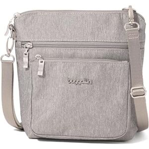 Baggallini Damen, 21,6 X 21,6 cm, Handtasche, Geldbörse mit RFID, Leicht, Wasserabweisend Moderne Umhängetasche mit Taschen, Stone Heritage Baggallini Damen, 21,6 X 21,6 cm, Handtasche, Geldbörse mit RFID, Leicht, Wasserabweisend Moderne Umhängetasche mit Taschen, Stone Heritage