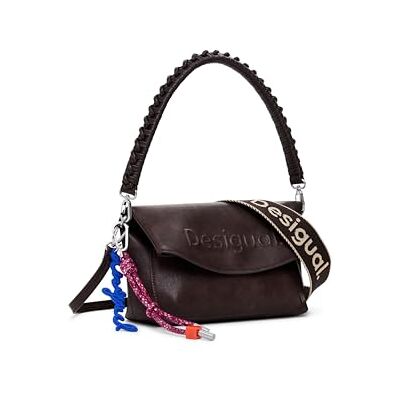 Desigual Schultertasche Umhängetasche Half Logo Trokel Shoulder Bag Chocolate dunkelbraun Desigual Schultertasche Umhängetasche Half Logo Trokel Shoulder Bag Chocolate dunkelbraun
