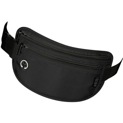VINATO Diebstahlschutz Bauchtasche, Unauffällige Gürteltasche für Damen & Herren mit RFID-Schutz, Reisetasche diebstahlssicher für Festival, Sport, Reisen, Schwarz, Kompakte Größe VINATO Diebstahlschutz Bauchtasche, Unauffällige Gürteltasche für Damen & Herren mit RFID-Schutz, Reisetasche diebstahlssicher für Festival, Sport, Reisen, Schwarz, Kompakte Größe