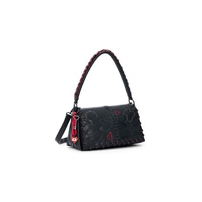 Desigual Schultertasche Umhängetasche Mickey Kiss Naron Across Body Bag Black schwarz Desigual Schultertasche Umhängetasche Mickey Kiss Naron Across Body Bag Black schwarz