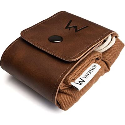 Wikatech WIKA FlexBag: Bushcraft-Tasche aus Canvas, mit Abnehmbarer, waschbarer Transporttasche, braun, ungewachster Baumwollstoff, Halterung aus echtem Leder, atmungsaktiver Pilzbeutel, Gürteltasche Wikatech WIKA FlexBag: Bushcraft-Tasche aus Canvas, mit Abnehmbarer, waschbarer Transporttasche, braun, ungewachster Baumwollstoff, Halterung aus echtem Leder, atmungsaktiver Pilzbeutel, Gürteltasche