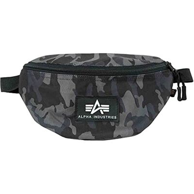 Alpha Rubber Print Waistbag Unisex Umhängetasche Black Camo Alpha Rubber Print Waistbag Unisex Umhängetasche Black Camo