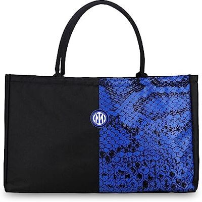 Inter Borsa Da Spiaggia in Tela con pattern Biscione 55x34 cm, Strandtasche aus Segeltuch mit Biscione-Muster, Sommertasche aus Segeltuch, Reisetasche, Fans – offizielles Produkt, Inter Borsa Da Spiaggia in Tela con pattern Biscione 55x34 cm, Strandtasche aus Segeltuch mit Biscione-Muster, Sommertasche aus Segeltuch, Reisetasche, Fans – offizielles Produkt,