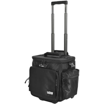 UDG Ultimate SlingBag Trolley Deluxe Schwarz MK2, Schwarz innen (U9981BL) Vinyl während der Reise schützen; SlingBag Trolley Deluxe mit Inline-Rädern, Zahlenschloss, MK2 UDG Ultimate SlingBag Trolley Deluxe Schwarz MK2, Schwarz innen (U9981BL) Vinyl während der Reise schützen; SlingBag Trolley Deluxe mit Inline-Rädern, Zahlenschloss, MK2