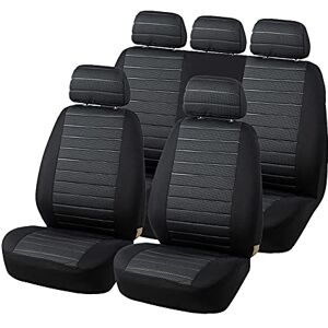 TOYOUN Autositzbezüge Full Set Universal Fit Jacquard Tuch Auto Sitzbezüge Set Grau Sitzbezüge Set Stoff Universal Autositzbezüge Sitzschoner Schonbezug Autositz TOYOUN Autositzbezüge Full Set Universal Fit Jacquard Tuch Auto Sitzbezüge Set Grau Sitzbezüge Set Stoff Universal Autositzbezüge Sitzschoner Schonbezug Autositz