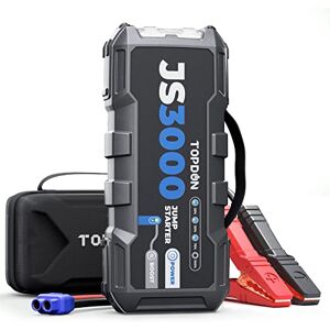 TOPDON JS3000 Starthilfe Powerbank, Jump Starter Auto Batterie Booster für bis zu 9L Benzin&7L Dieselmotoren, Auto Starter Powerpack PKW/Kfz mit Starthilfekabel/Eva Tasche/Eingebaute LED, 24000mAh TOPDON JS3000 Starthilfe Powerbank, Jump Starter Auto Batterie Booster für bis zu 9L Benzin&7L Dieselmotoren, Auto Starter Powerpack PKW/Kfz mit Starthilfekabel/Eva Tasche/Eingebaute LED, 24000mAh
