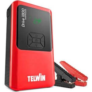 Telwin Drive 1800 Kompressor, 12V Tragbarer und Ultrakompakter Multifunktions-Starthilfe-Booster für Auto, Motorrad mit Integriertem Kompressor, Powerbank, LED-Licht, 1800A Startstrom max Telwin Drive 1800 Kompressor, 12V Tragbarer und Ultrakompakter Multifunktions-Starthilfe-Booster für Auto, Motorrad mit Integriertem Kompressor, Powerbank, LED-Licht, 1800A Startstrom max