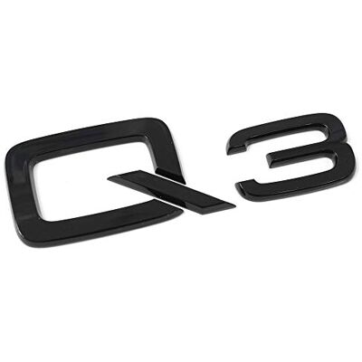 Audi 83A071803 Schriftzug Q3 Logo schwarz Tuning Exclusive Black Edition Emblem selbstklebend Audi 83A071803 Schriftzug Q3 Logo schwarz Tuning Exclusive Black Edition Emblem selbstklebend