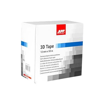 AUTO-PLAST PRODUKT APP 3D Tape Schaum Abdeckband Schaumklebeband I Foam Masking Tape Schaumdichtband Lackierzubehör Rolle 13mm x 50m AUTO-PLAST PRODUKT APP 3D Tape Schaum Abdeckband Schaumklebeband I Foam Masking Tape Schaumdichtband Lackierzubehör Rolle 13mm x 50m