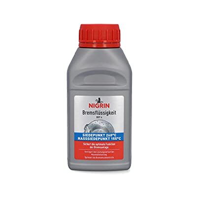 NIGRIN Bremsflüssigkeit DOT4, Hochleistungsformel, Siedepunkt 260°C, optimiert Bremsdruckkontrolle, 250 ml NIGRIN Bremsflüssigkeit DOT4, Hochleistungsformel, Siedepunkt 260°C, optimiert Bremsdruckkontrolle, 250 ml