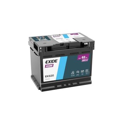 Exide EK620 Autobatterie AGM 12 V 62Ah 680A L 242mm B 175mm H 190mm Exide EK620 Autobatterie AGM 12 V 62Ah 680A L 242mm B 175mm H 190mm