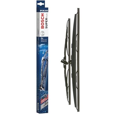 Bosch Scheibenwischer Super Plus Spoiler SP20/18S, Länge: 500mm/450mm − Set für Frontscheibe Nur für Rechtslenker-Fahrzeuge (UK) Bosch Scheibenwischer Super Plus Spoiler SP20/18S, Länge: 500mm/450mm − Set für Frontscheibe Nur für Rechtslenker-Fahrzeuge (UK)