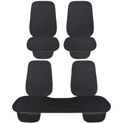 Auto Accessori Lupex Autositzbezug 3 Stück Universal Auto Sitzschutz 2 vorne und 1 hinten Protector Comfort Automotive Innenkissen (Silk Ice Schwarz – 7 Stück) Auto Accessori Lupex Autositzbezug 3 Stück Universal Auto Sitzschutz 2 vorne und 1 hinten Protector Comfort Automotive Innenkissen (Silk Ice Schwarz – 7 Stück)