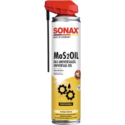 SONAX MoS2Oil Universalöl mit EasySpray (400 ml) Multifunktionsöl für alle Zwecke wie Rostlöser, Schmiermittel, Korrosionsschutz & Kriechöl SONAX MoS2Oil Universalöl mit EasySpray (400 ml) Multifunktionsöl für alle Zwecke wie Rostlöser, Schmiermittel, Korrosionsschutz & Kriechöl