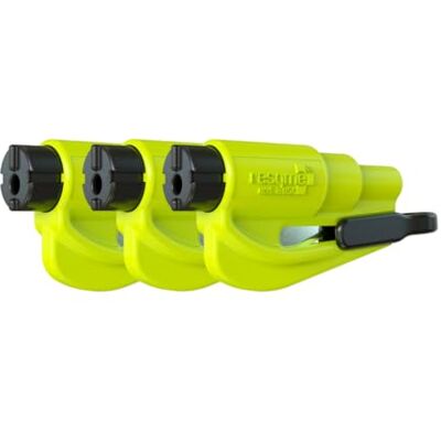 resqme Original-Notfall-Schlüsselanhänger, Auto-Fluchtwerkzeug, 3-in-2-Gurtschneider und Fensterbrecher, 3er-Pack für Familien, Gelb/Neon, kompakter Notfallhammer resqme Original-Notfall-Schlüsselanhänger, Auto-Fluchtwerkzeug, 3-in-2-Gurtschneider und Fensterbrecher, 3er-Pack für Familien, Gelb/Neon, kompakter Notfallhammer