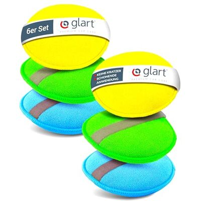 Glart 46PP Mikrofaser Auto Handpolierschwamm 6er Set, 130x25 mm, Wax Applikator Pad für Wachse, Polituren, Lackreiniger, Autopolitur, Lackversiegelung, statt Poliermaschine mit Polierschwamm Glart 46PP Mikrofaser Auto Handpolierschwamm 6er Set, 130x25 mm, Wax Applikator Pad für Wachse, Polituren, Lackreiniger, Autopolitur, Lackversiegelung, statt Poliermaschine mit Polierschwamm