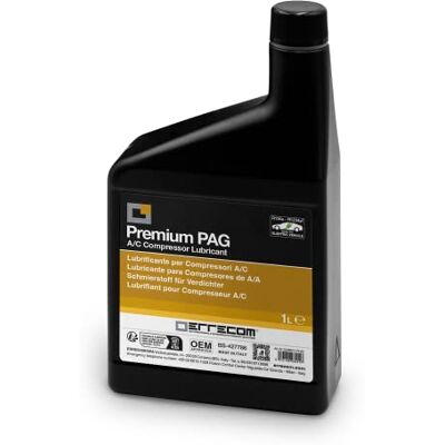 ERRECOM PAG Universal 1 L, Lubricante para Compresores A/A tradicionales o eléctricos de los automóviles, funcionantes con GAS refrigerante R134a y R1234yf ERRECOM PAG Universal 1 L, Lubricante para Compresores A/A tradicionales o eléctricos de los automóviles, funcionantes con GAS refrigerante R134a y R1234yf