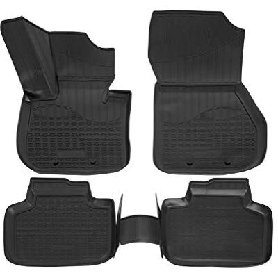 J&J AUTOMOTIVE 3D Gummimatten Auto Matten Fussmatten Kompatibel mit X1 F48 ab 2015, Rand cca 4cm, Allwetter, 4Tlg, Premium Qualität J&J AUTOMOTIVE 3D Gummimatten Auto Matten Fussmatten Kompatibel mit X1 F48 ab 2015, Rand cca 4cm, Allwetter, 4Tlg, Premium Qualität