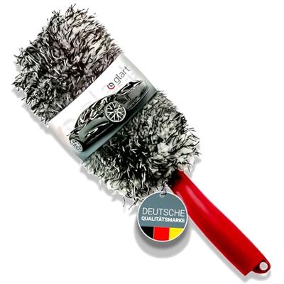 Glart 44FB2 Premium Mikrofaser Auto Felgenbürste mit abnehmbarem Bezug für teure Felgen Autopflege für Alufelgen, Anwendung vor Reifenglanz. Von Felgenbett bis Speichen Glart 44FB2 Premium Mikrofaser Auto Felgenbürste mit abnehmbarem Bezug für teure Felgen Autopflege für Alufelgen, Anwendung vor Reifenglanz. Von Felgenbett bis Speichen