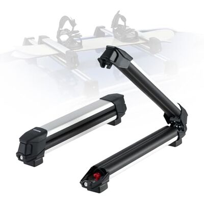 VEVOR Skiboard Snowboard Dachträger für bis zu 4 Paar Ski/2 Snowboards, 2-TLG. abschließbarer Skidachträger mit Gummipolsterung, Skihalter aus Aluminiumlegierung für die meisten Querträger VEVOR Skiboard Snowboard Dachträger für bis zu 4 Paar Ski/2 Snowboards, 2-TLG. abschließbarer Skidachträger mit Gummipolsterung, Skihalter aus Aluminiumlegierung für die meisten Querträger