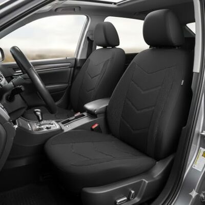 TOYOUN Universal Autositzbezüge für Vordersitze Sitzbezüge Auto Atmungsaktiv Sitzschoner Auto Schonbezug Autositz Vorne 2er Set Autozubehör, Schwarz TOYOUN Universal Autositzbezüge für Vordersitze Sitzbezüge Auto Atmungsaktiv Sitzschoner Auto Schonbezug Autositz Vorne 2er Set Autozubehör, Schwarz