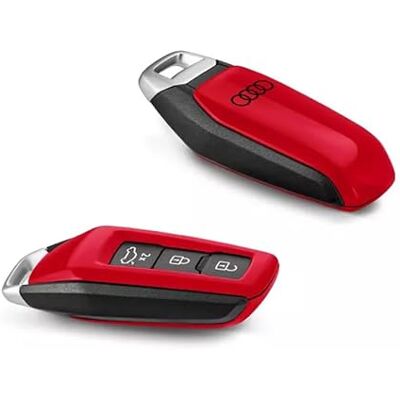 Audi 85H071208Y3U Schlüsselblende Schlüsselcover, mit Ringe Logo, rot *** nicht für Schlüssel mit Panic-Taster *** Audi 85H071208Y3U Schlüsselblende Schlüsselcover, mit Ringe Logo, rot *** nicht für Schlüssel mit Panic-Taster ***