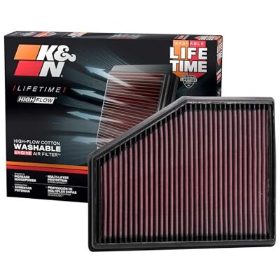 K&N Luftfilter kompatibel mit BMW 5-er (G30/G31) / 6 GT / 7-er (G11/G12) / X3 (G01) / X4 (G02) / X5 (G05) / X7 (G07) (33-3079), Rot K&N Luftfilter kompatibel mit BMW 5-er (G30/G31) / 6 GT / 7-er (G11/G12) / X3 (G01) / X4 (G02) / X5 (G05) / X7 (G07) (33-3079), Rot