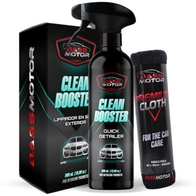 Bass Motor Trockener Autoreiniger/Poliererung Carnauba Flüssigwachs für wasserlose Außenreinigung Keine Kratzer Motorrad Karosseriepolitur Einfache Anwendung BassMotor Clean Booster 500ml Bass Motor Trockener Autoreiniger/Poliererung Carnauba Flüssigwachs für wasserlose Außenreinigung Keine Kratzer Motorrad Karosseriepolitur Einfache Anwendung BassMotor Clean Booster 500ml