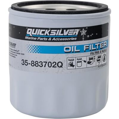 Quicksilver 883702Q Motorblock-Ölfilter – V-6 MerCruiser Z-Antrieb-Motoren, Weiss Quicksilver 883702Q Motorblock-Ölfilter – V-6 MerCruiser Z-Antrieb-Motoren, Weiss