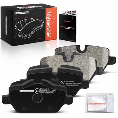 Frankberg Bremsbelagsatz inkl. 4x Bremsbeläge Hinten Kompatibel mit 1er E81 1er E87 M.i.n.i Countryman R60 3er E90 M.i.n.i Paceman R61 Replace# 34216774417 Frankberg Bremsbelagsatz inkl. 4x Bremsbeläge Hinten Kompatibel mit 1er E81 1er E87 M.i.n.i Countryman R60 3er E90 M.i.n.i Paceman R61 Replace# 34216774417