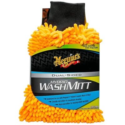 Meguiar's Hybrid Wash Mitt Waschhandschuh Beidseitige Mikrofaser für optimale Reinigung und Schutz, Maschinenwaschbar, wiederverwendbar, kratzfrei, Autopflege, X210200EU Meguiar's Hybrid Wash Mitt Waschhandschuh Beidseitige Mikrofaser für optimale Reinigung und Schutz, Maschinenwaschbar, wiederverwendbar, kratzfrei, Autopflege, X210200EU