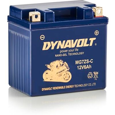 Dynavolt NANO-GEL MG7ZS-C Motorradbatterie 12V 6Ah 180A. Ersetzt YTZ7S. Maße: 113x69x105mm. Wartungsfreie Motorradbatterien mit Nano-Gel-Technologie. Ideal für Rennmotorräder Dynavolt NANO-GEL MG7ZS-C Motorradbatterie 12V 6Ah 180A. Ersetzt YTZ7S. Maße: 113x69x105mm. Wartungsfreie Motorradbatterien mit Nano-Gel-Technologie. Ideal für Rennmotorräder