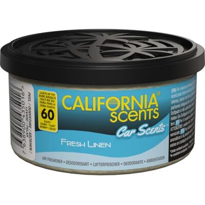 California Scents Lufterfrischer Duftdose Auto Zubehör, California Car Scents, Auto Duft, 4 Stück, Fresh Linen California Scents Lufterfrischer Duftdose Auto Zubehör, California Car Scents, Auto Duft, 4 Stück, Fresh Linen