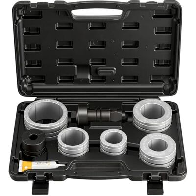 VEVOR 12 TLG. Auspuffrohr-Aufweitungs-Satz, Auspuffaufweiter mit 7 Präzisionshülsen aus Stahl & Aluminium für 41,27-107,95 mm Endrohre, Auspuffrohr-Expander mit Werkzeugkasten für Autos KFZ LKW PKW VEVOR 12 TLG. Auspuffrohr-Aufweitungs-Satz, Auspuffaufweiter mit 7 Präzisionshülsen aus Stahl & Aluminium für 41,27-107,95 mm Endrohre, Auspuffrohr-Expander mit Werkzeugkasten für Autos KFZ LKW PKW