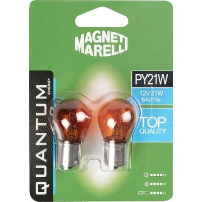 Quantum Energy Magneti Marelli PY21W Paar orangefarbene Autolampen 12V 21W BAU15s-Anschluss Quantum Energy Magneti Marelli PY21W Paar orangefarbene Autolampen 12V 21W BAU15s-Anschluss