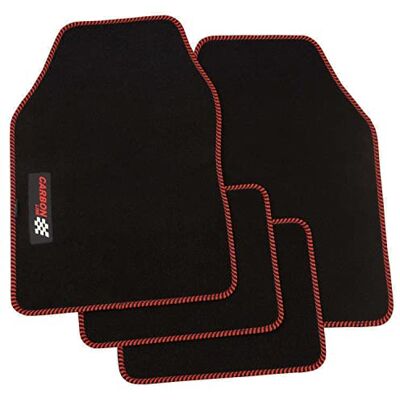 PETEX Carbon Autoteppich Universal 4-teilig schwarz/rot PETEX Carbon Autoteppich Universal 4-teilig schwarz/rot