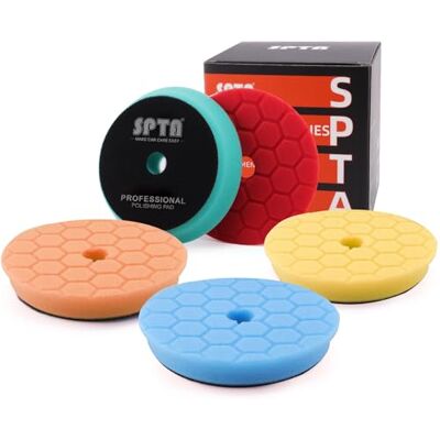 SPTA 150mm Polierpad Hex-Logic Polierschwämme Wachs Schwämme Auto Polierschwamm Polierpad Polieren Pad Schwamm Polierschaum Set für Exzenter Poliermaschine Schleifmaschine SPTA 150mm Polierpad Hex-Logic Polierschwämme Wachs Schwämme Auto Polierschwamm Polierpad Polieren Pad Schwamm Polierschaum Set für Exzenter Poliermaschine Schleifmaschine