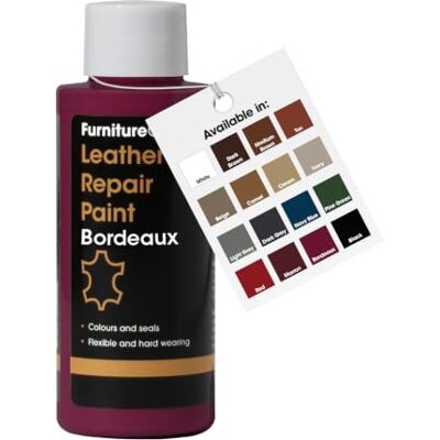 Furniture Clinic Lederreparatur-Farbe & Farbauffrischung Selbstversiegelnder Lederfarbstoff für schnelle + einfache Ledersanierung Ledersofas, Autositze, Lederschuhe, Leder (Bordeaux, 50ml) Furniture Clinic Lederreparatur-Farbe & Farbauffrischung Selbstversiegelnder Lederfarbstoff für schnelle + einfache Ledersanierung Ledersofas, Autositze, Lederschuhe, Leder (Bordeaux, 50ml)